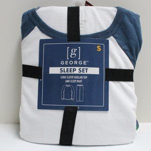 NWT Men's George Small 28 - 30 Long Sleeve Raglan Top & Sleep Pant